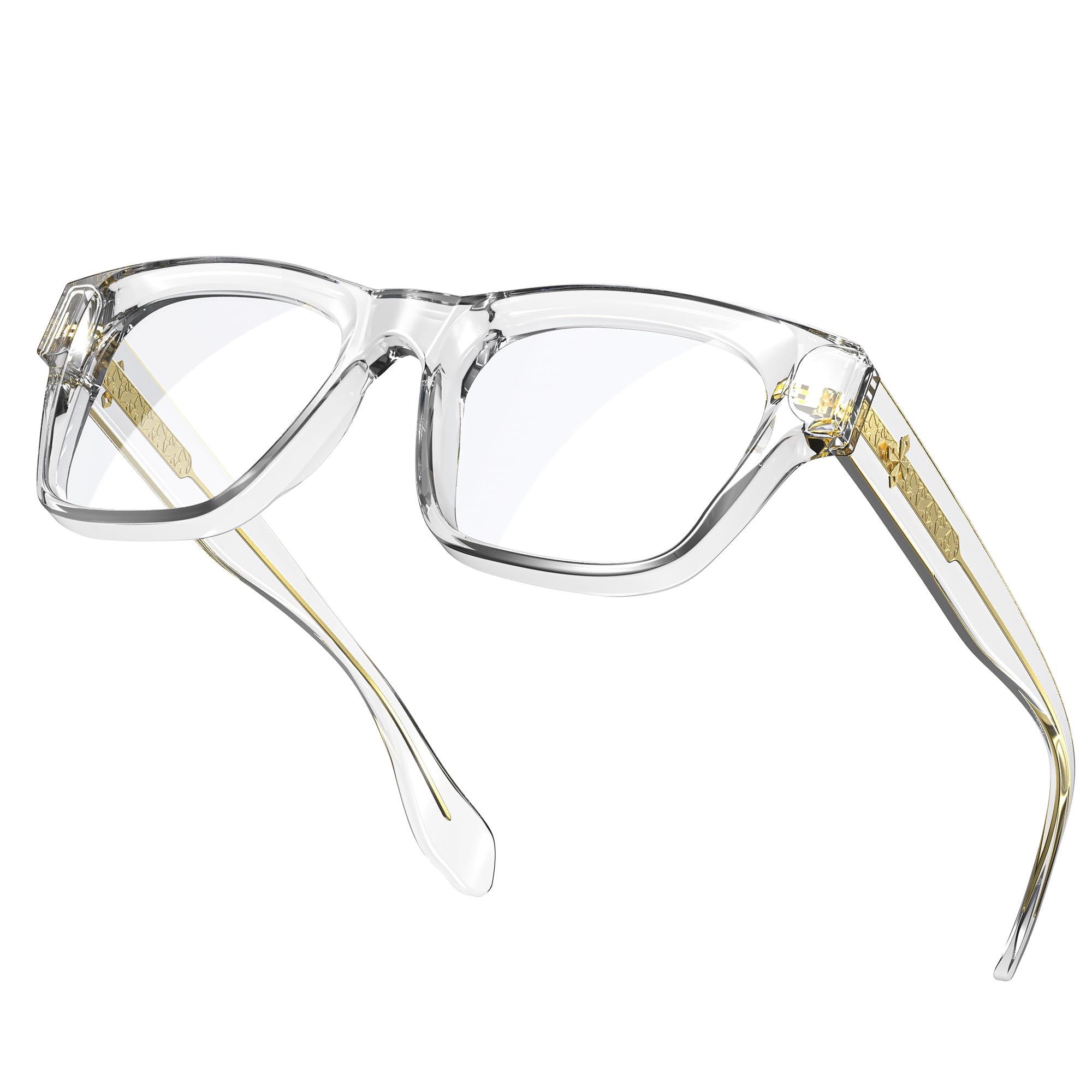 VISOONE stylish frame front view showing blue light blocking lenses for daily screen use.