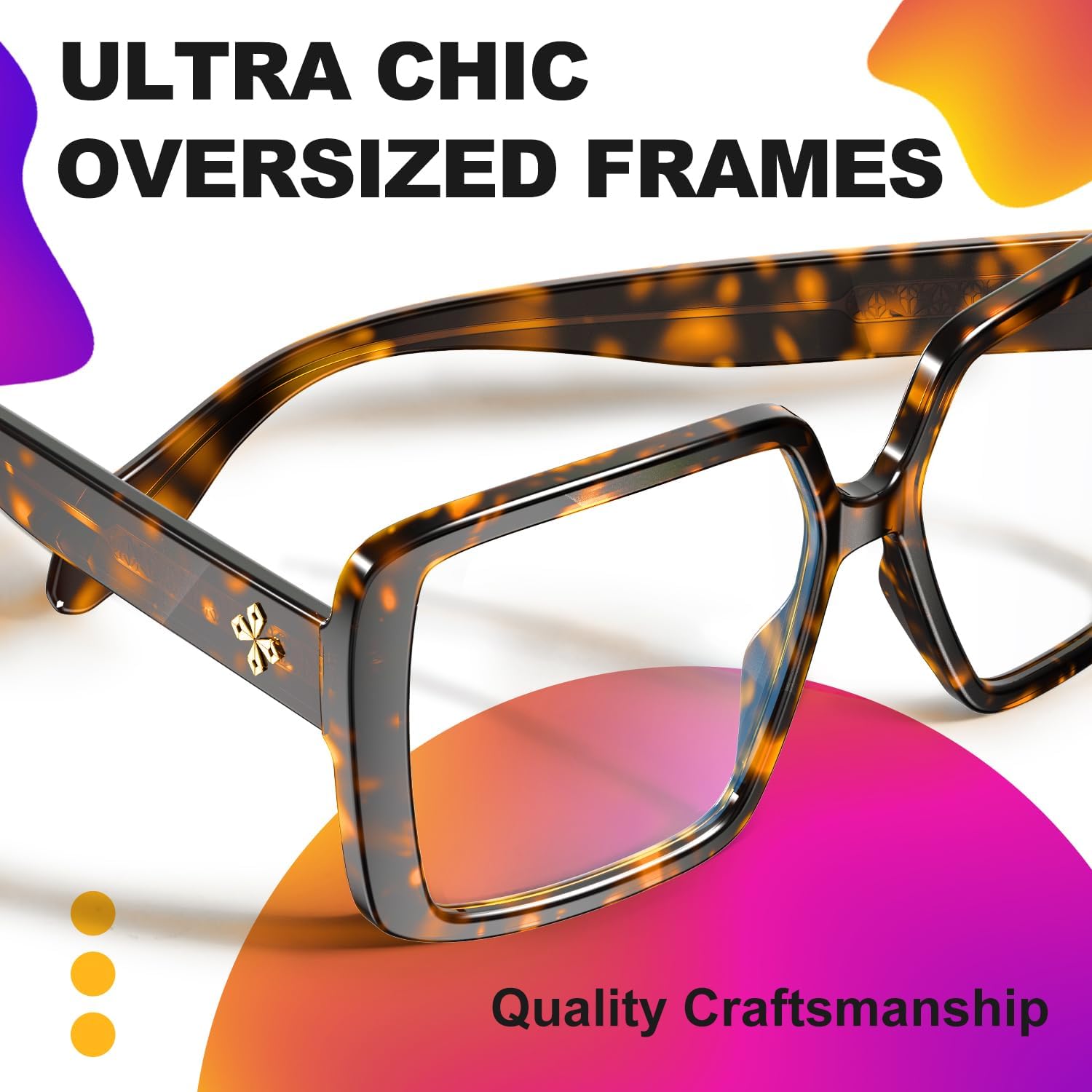 VISOONE TR90 durable frame emphasizes lightweight comfort.