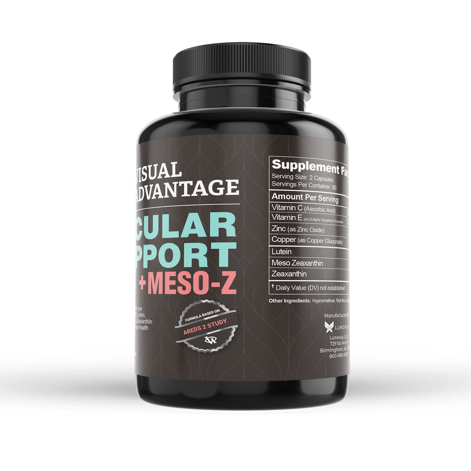 Visual Advantage 180-day supply bottle indicating long-term daily use.