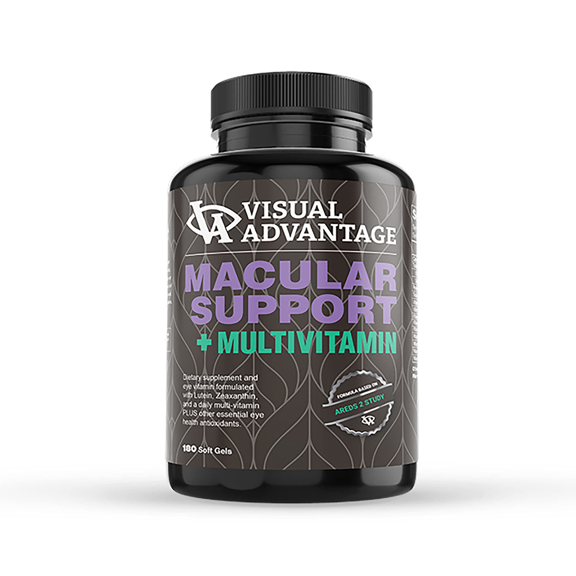 Visual Advantage Lunovus Macular bottle showing premium eye vitamin for macular support