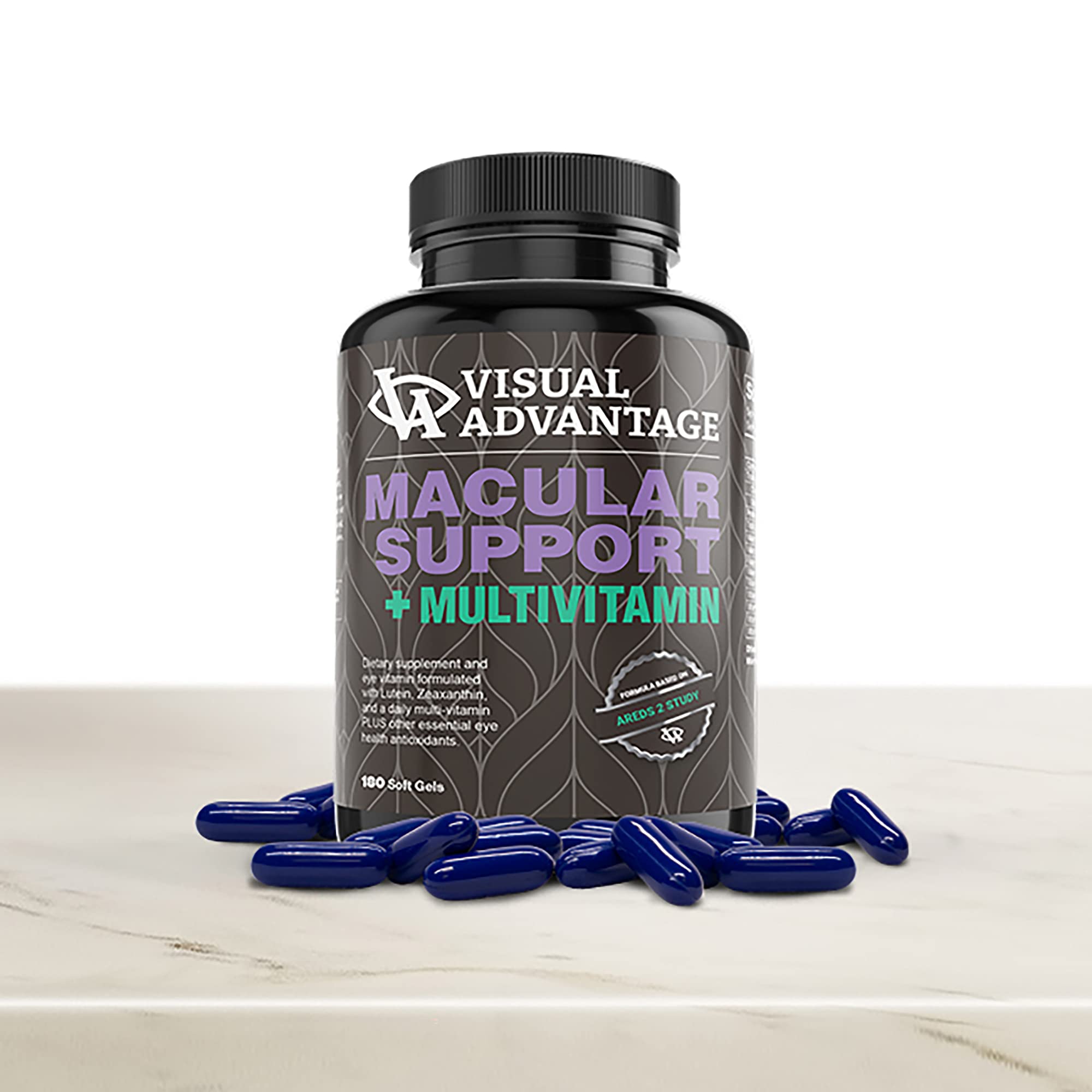 Visual Advantage Lunovus Macular packaging back detailing ingredients and zinc