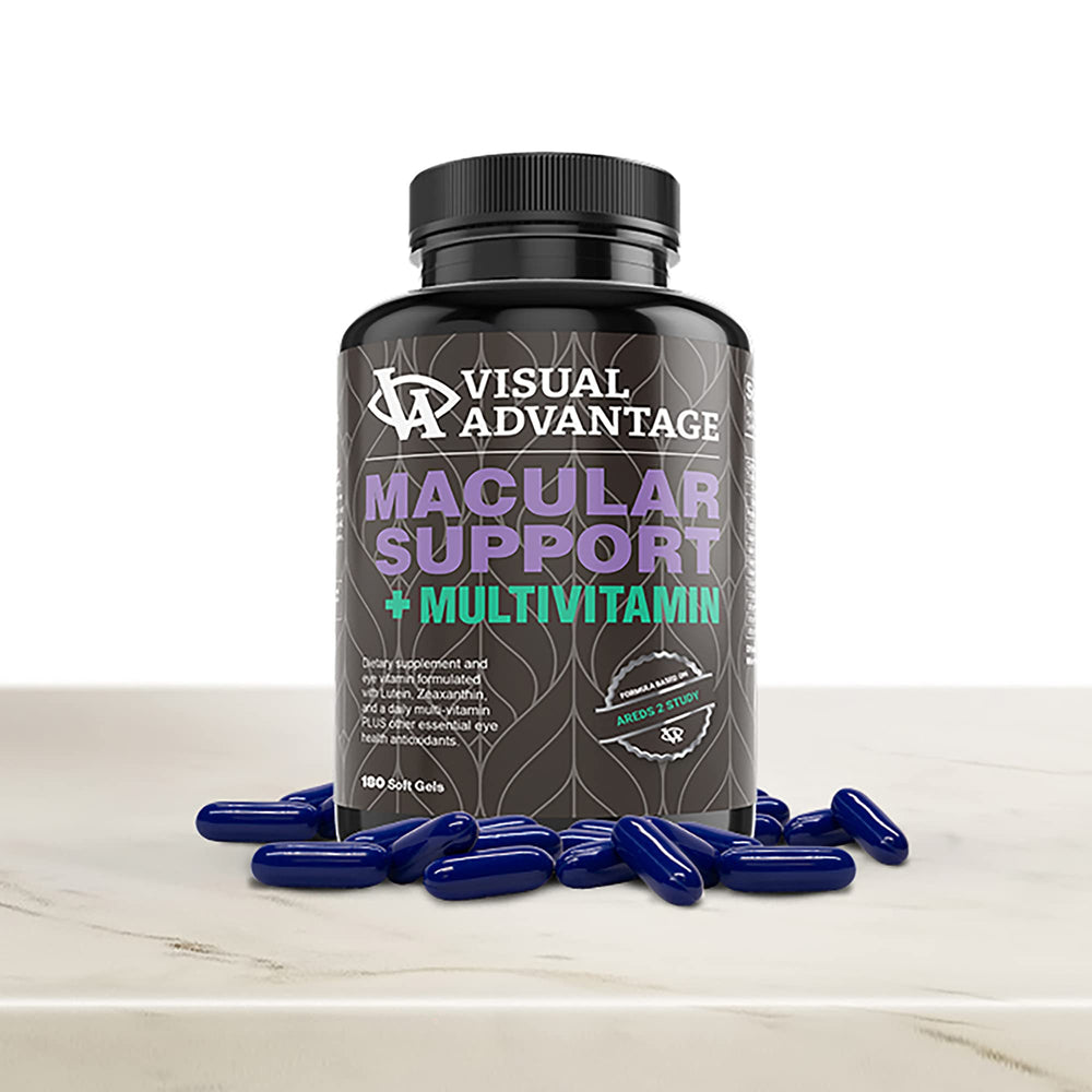 Visual Advantage Lunovus Macular packaging back detailing ingredients and zinc