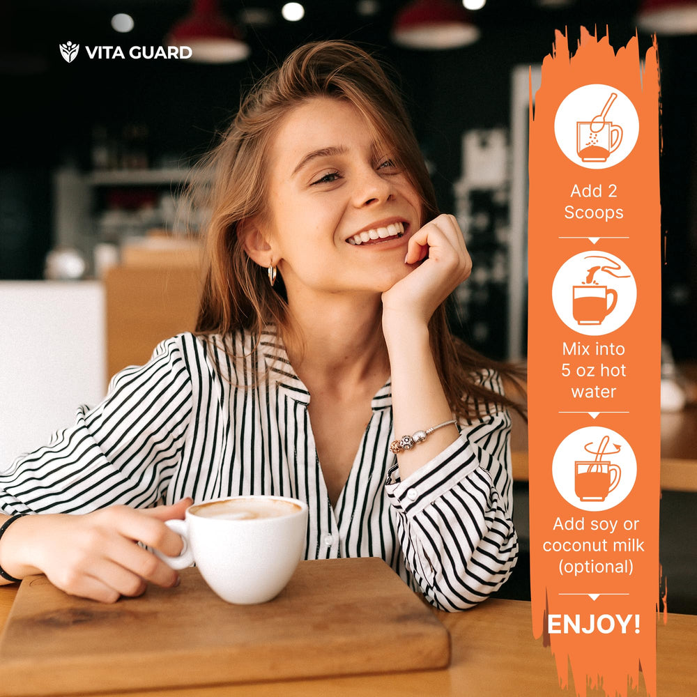 Vita Guard 10 Mushroom Coffee Tremella steam – inviting warmth