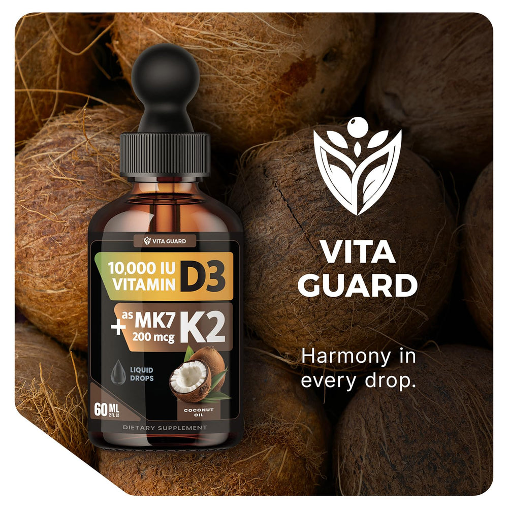 Vita Guard D3K2 two-bottles-pack conveying value and convenience