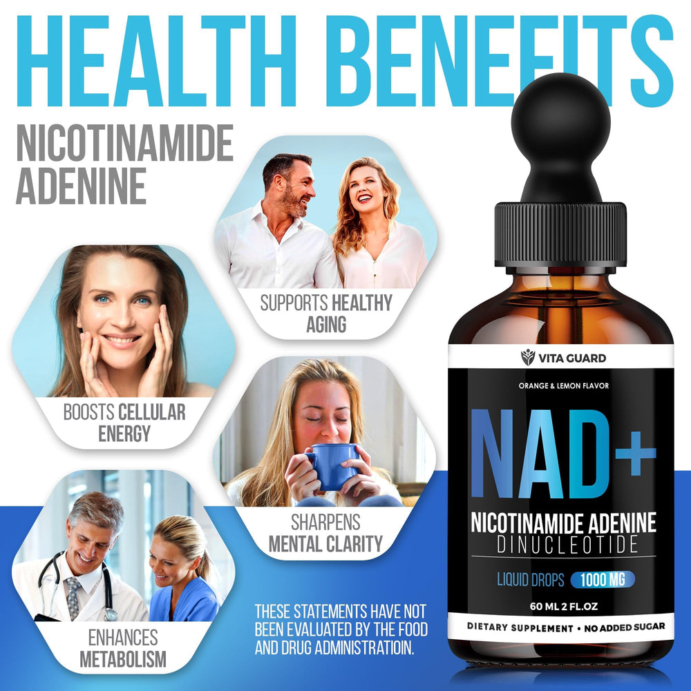 Vita Guard NAD+ drops dropper ready for precise dosing
