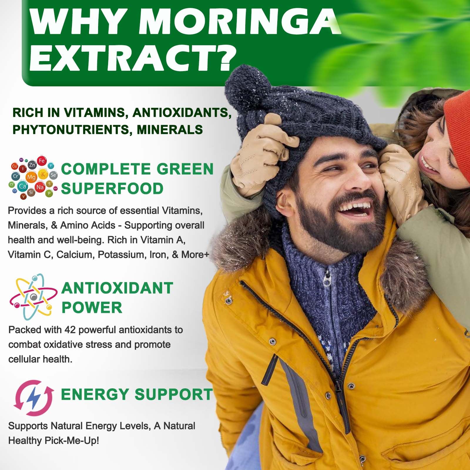 Closeup of Vita Letuo Moringa Liquid Drops dropper showing pure extract