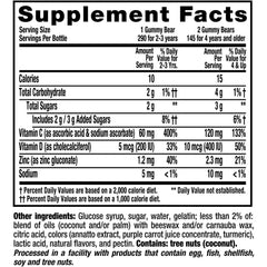 Vita L'il Critter gummy bears close-up emphasizing tasty naturally flavored vitamins.