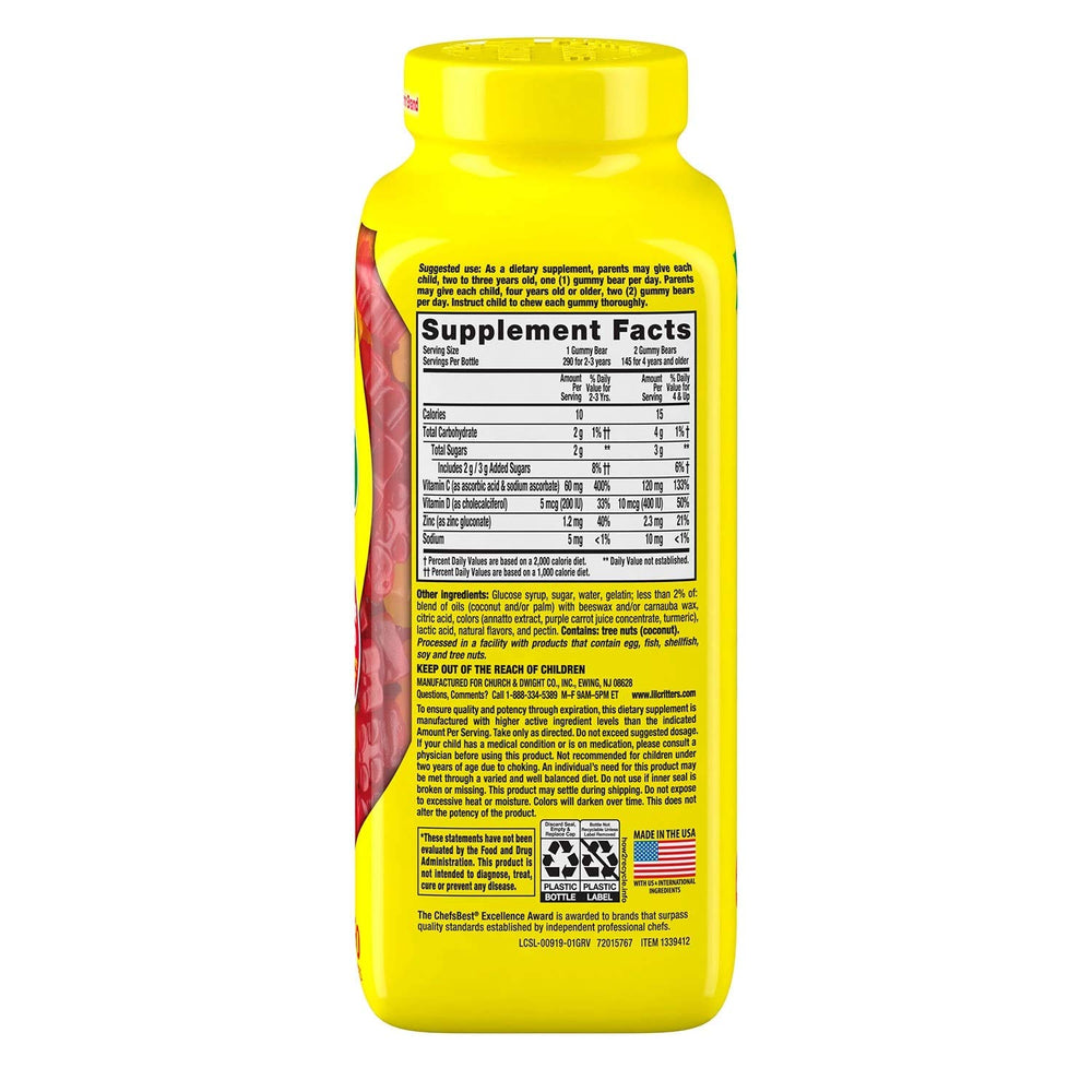 Vita L'il Critter kids taking gummy showing convenient daily use.