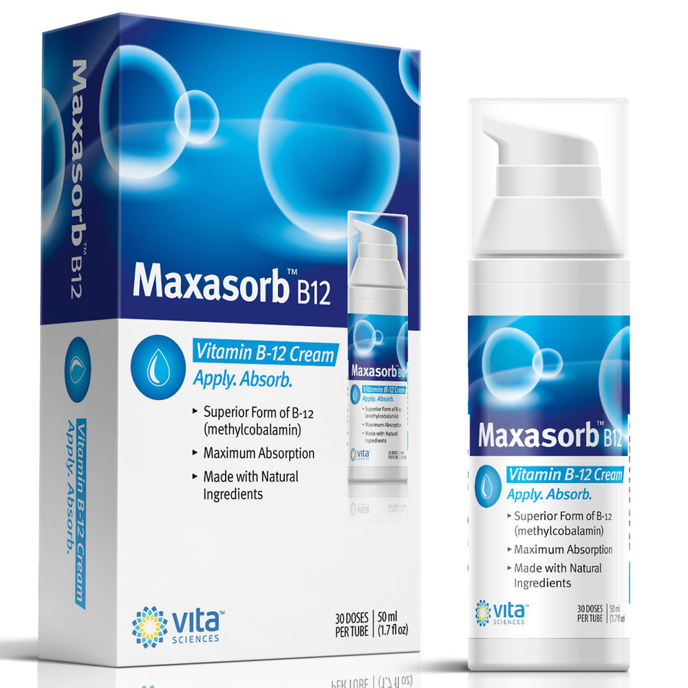 Vita Sciences B12 Cream application demonstrates quick absorption for energized-looking skin.