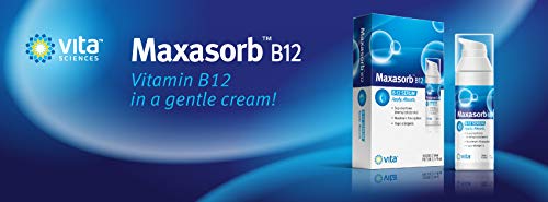 Vita Sciences B12 Cream ingredients label reveals methylcobalamin, niacin, and folic acid.