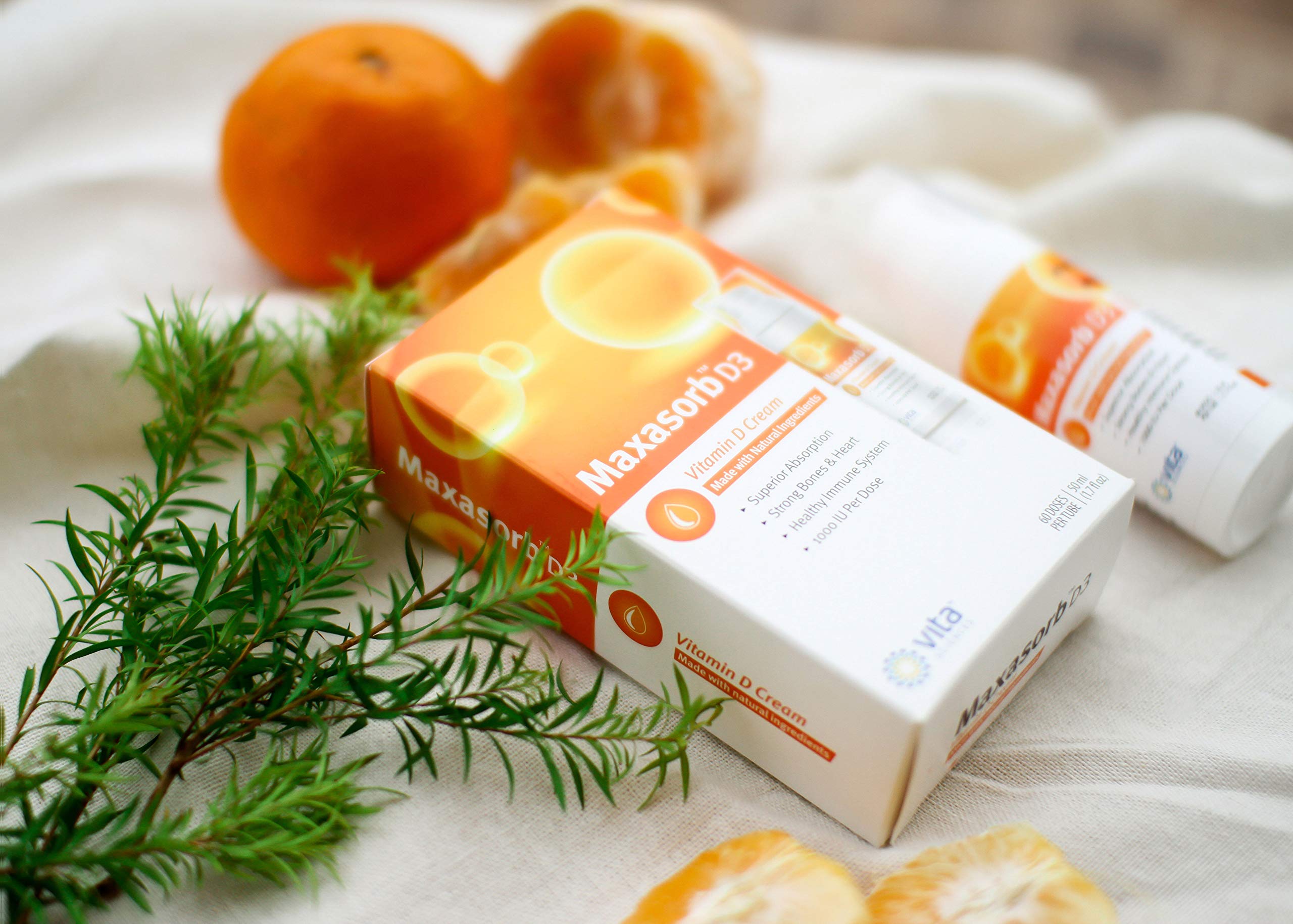 Vita Sciences Maxasorb D3 Cream used on the body for full coverage.