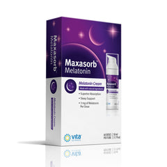 Vita Sciences Melatonin Cream demonstrating fast skin absorption at night.