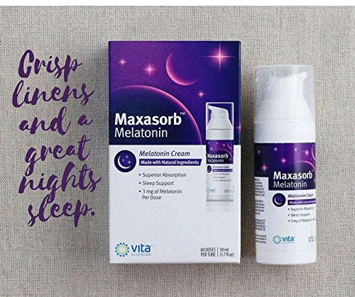 Vita Sciences Maxasorb Melatonin Cream complements sleep rituals with accessories.