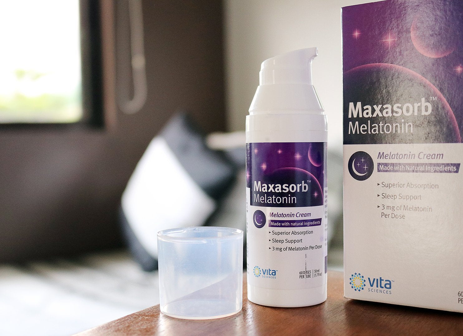 Vita Sciences Melatonin Cream for unscented night-time skincare.
