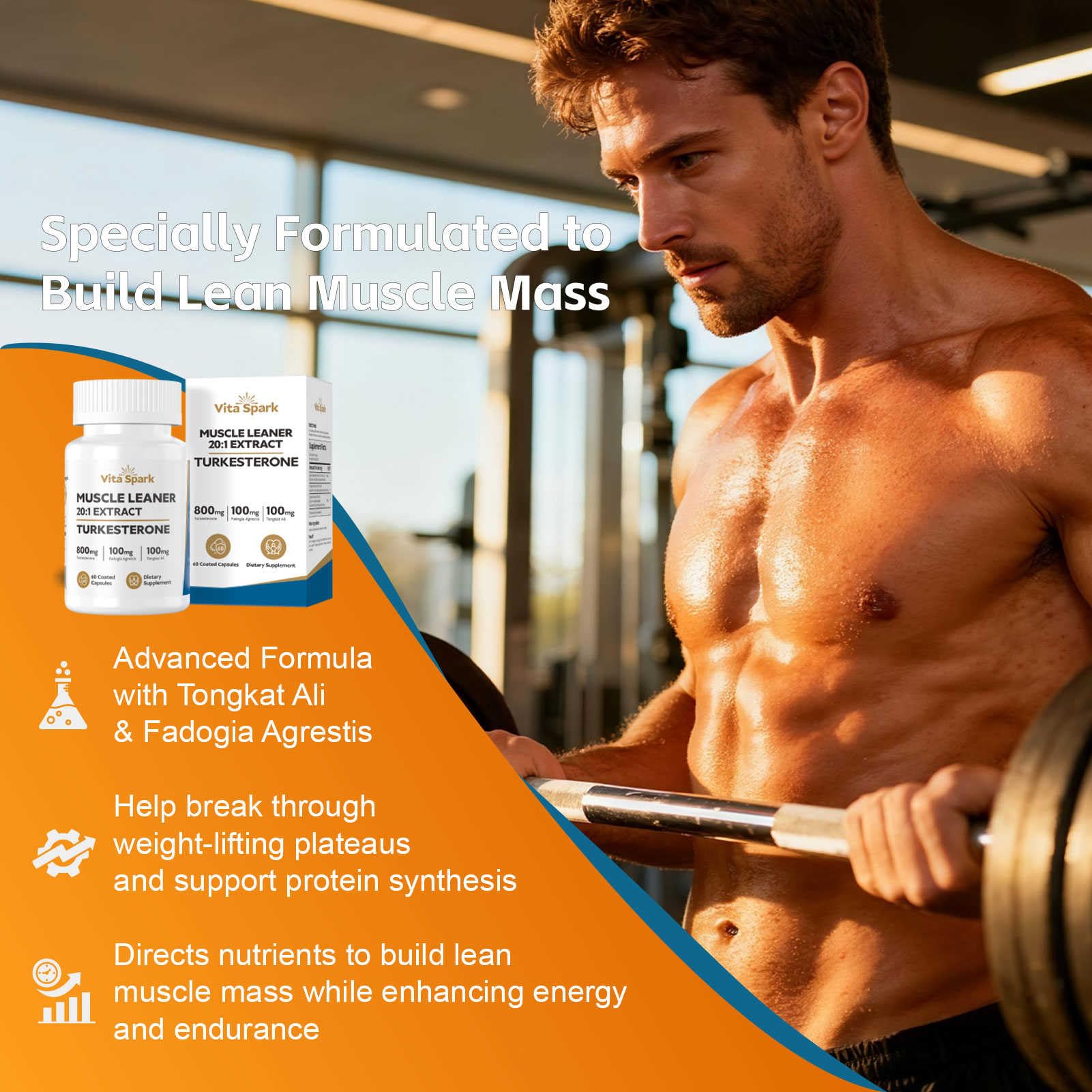 Fadogia Agrestis blend in Vita Spark Turkesterone for athletic performance.
