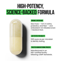 Burdock root powder visual in VitaRaw blend.