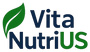 Vita NutriUS logo with a green leaf on a white background