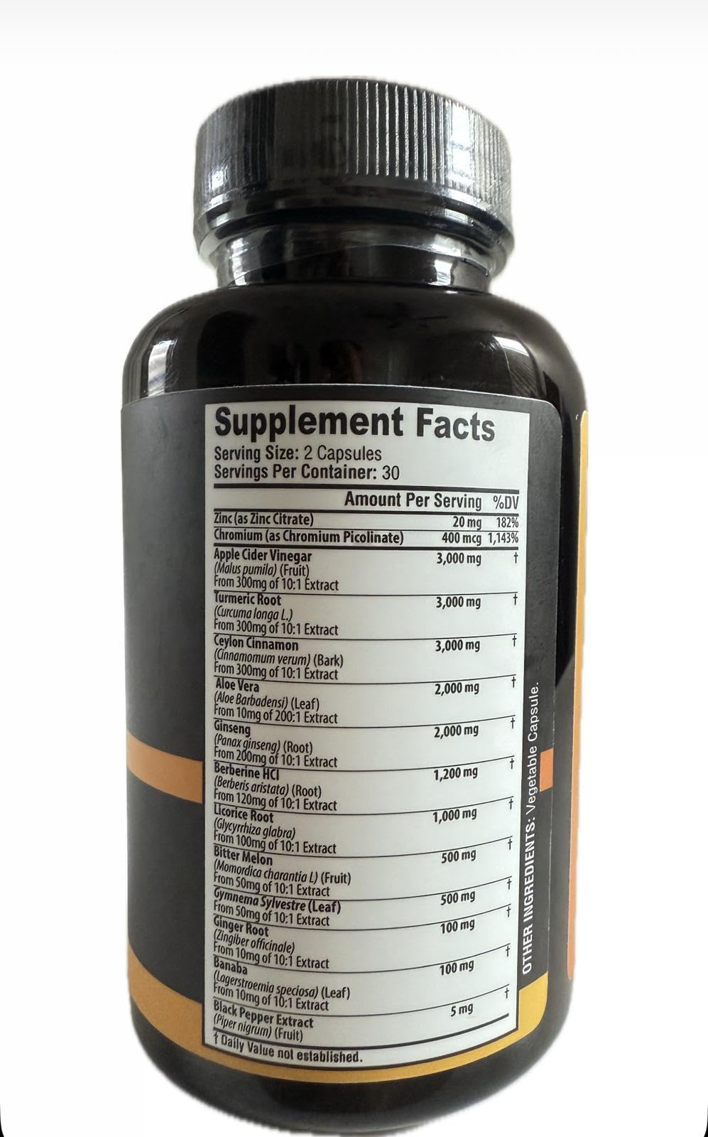Vitabem label details show black pepper enhances absorption