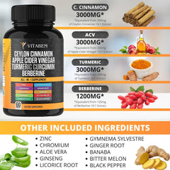 Vitabem bottle back shows ingredient list for daily routine
