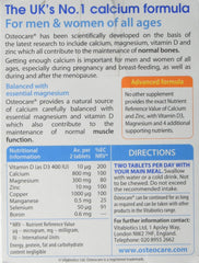 Vitabiotics Osteocare tablets close-up showing tablet texture for user familiarity