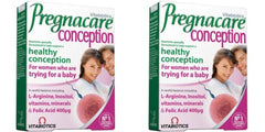 Vitabiotics Pregnacare Conception bottle 2-pack for daily pregnancy planning.