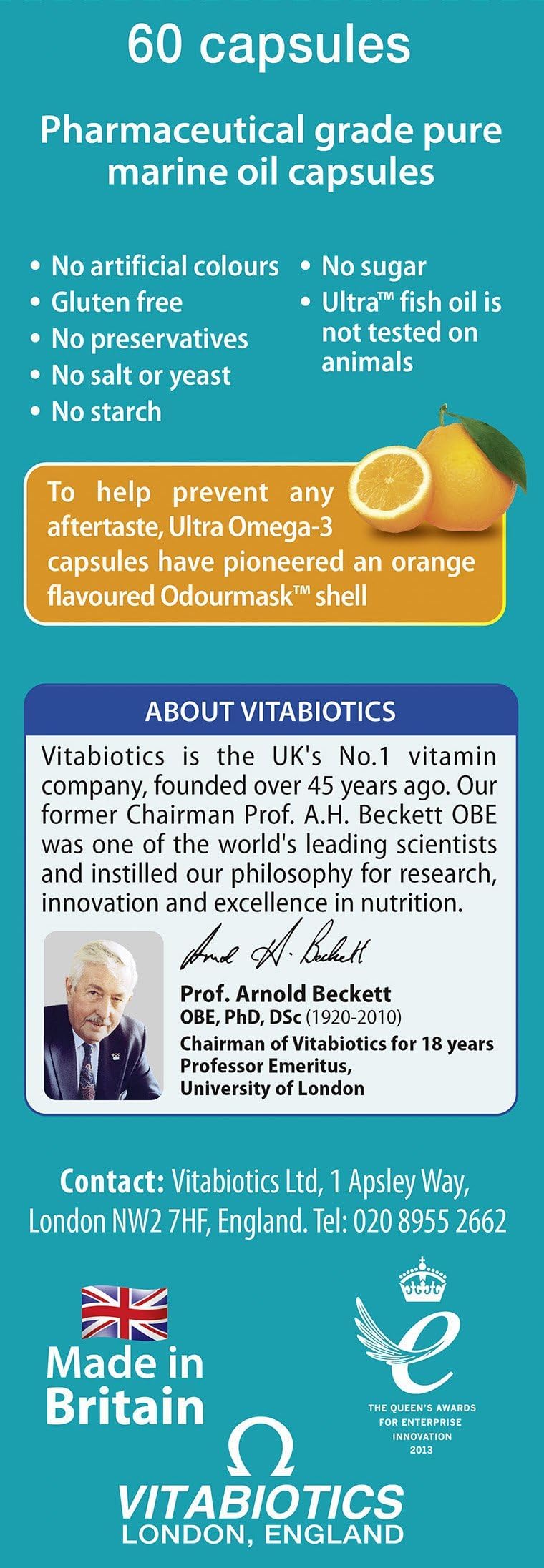 Vitabiotics Ultra Omega 3 High Potency blister pack purified through Opti-Pure process