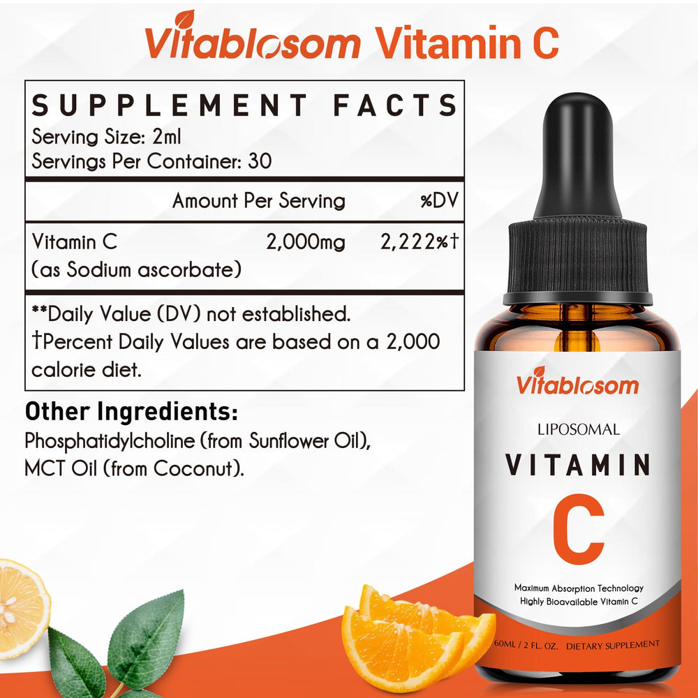 Amber Vitablosom bottle on shelf signals premium quality.