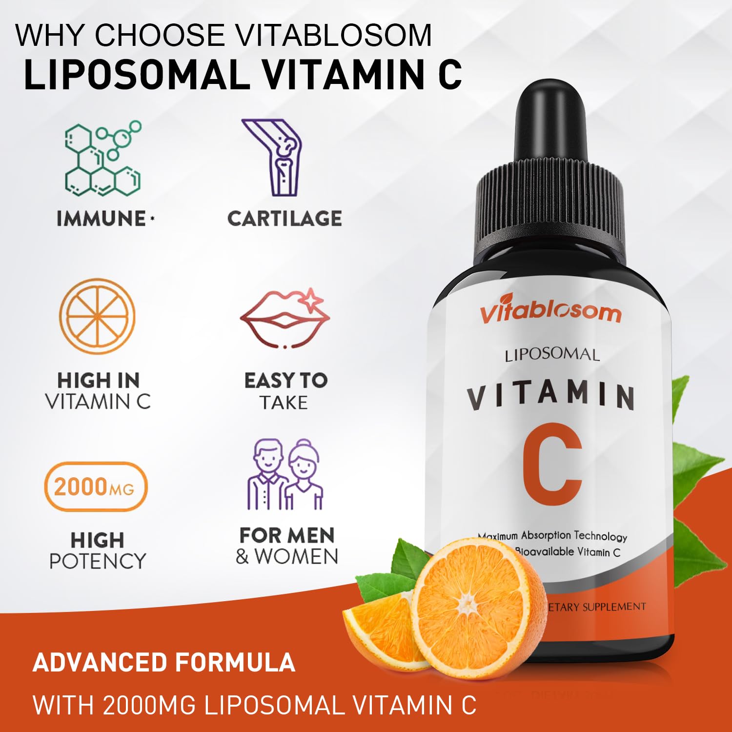 Vitablosom Liposomal Vitamin C packaging outer box close-up.