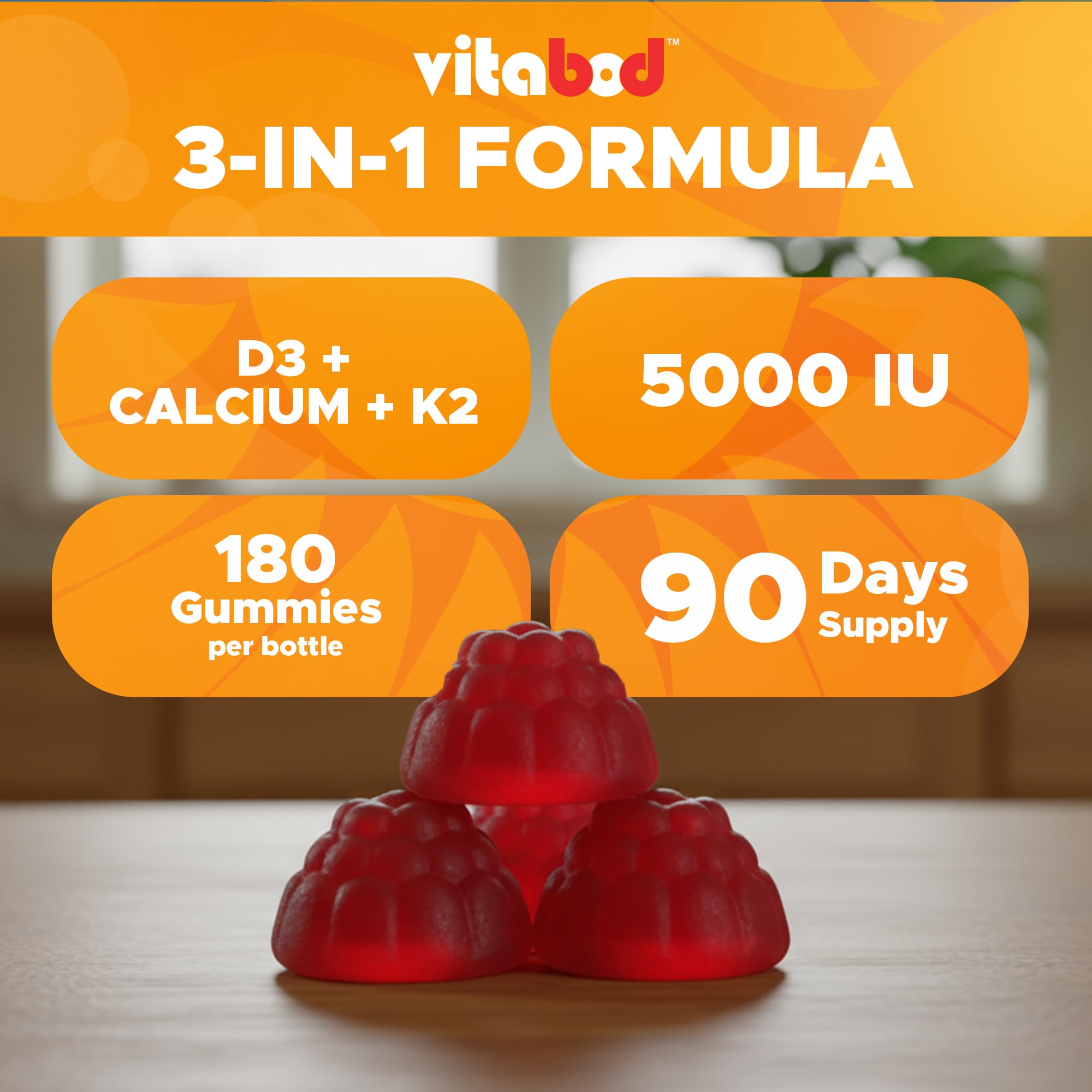 Vitabod gummies free from yeast, soy, corn, wheat, and eggs for clean supplementation.