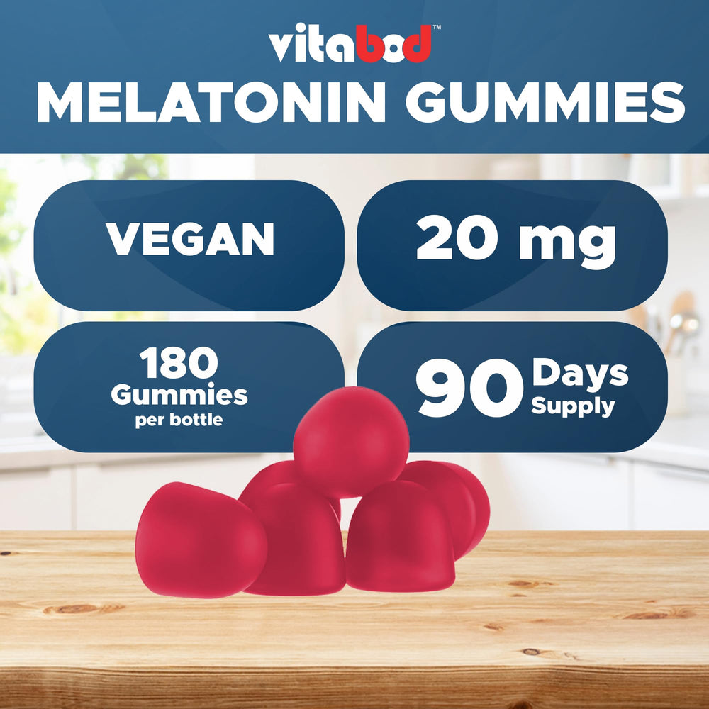 Vitabod Melatonin 20mg gummies packaging top view