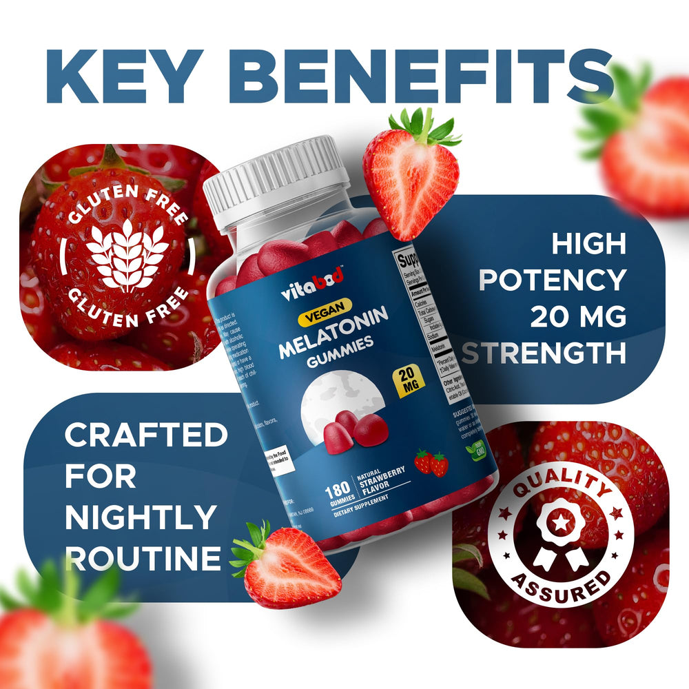 Vitabod Melatonin 20mg gummies third-party lab test logo