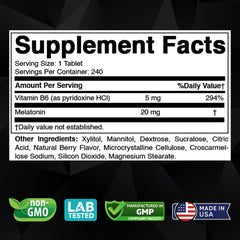 Vitabod Melatonin fast-dissolve tablets melt quickly on the tongue.