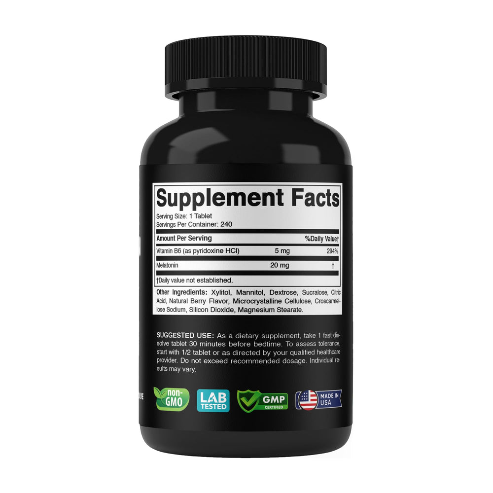 Vitamin B6 addition supports natural melatonin production in Vitabod formula.