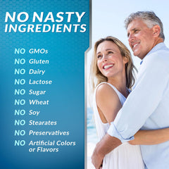 Capsules dispensing from VitaBreeze bottle for convenient twice-daily dosing