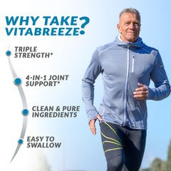 VitaBreeze label detail highlights four-ingredient formula for joint wellness
