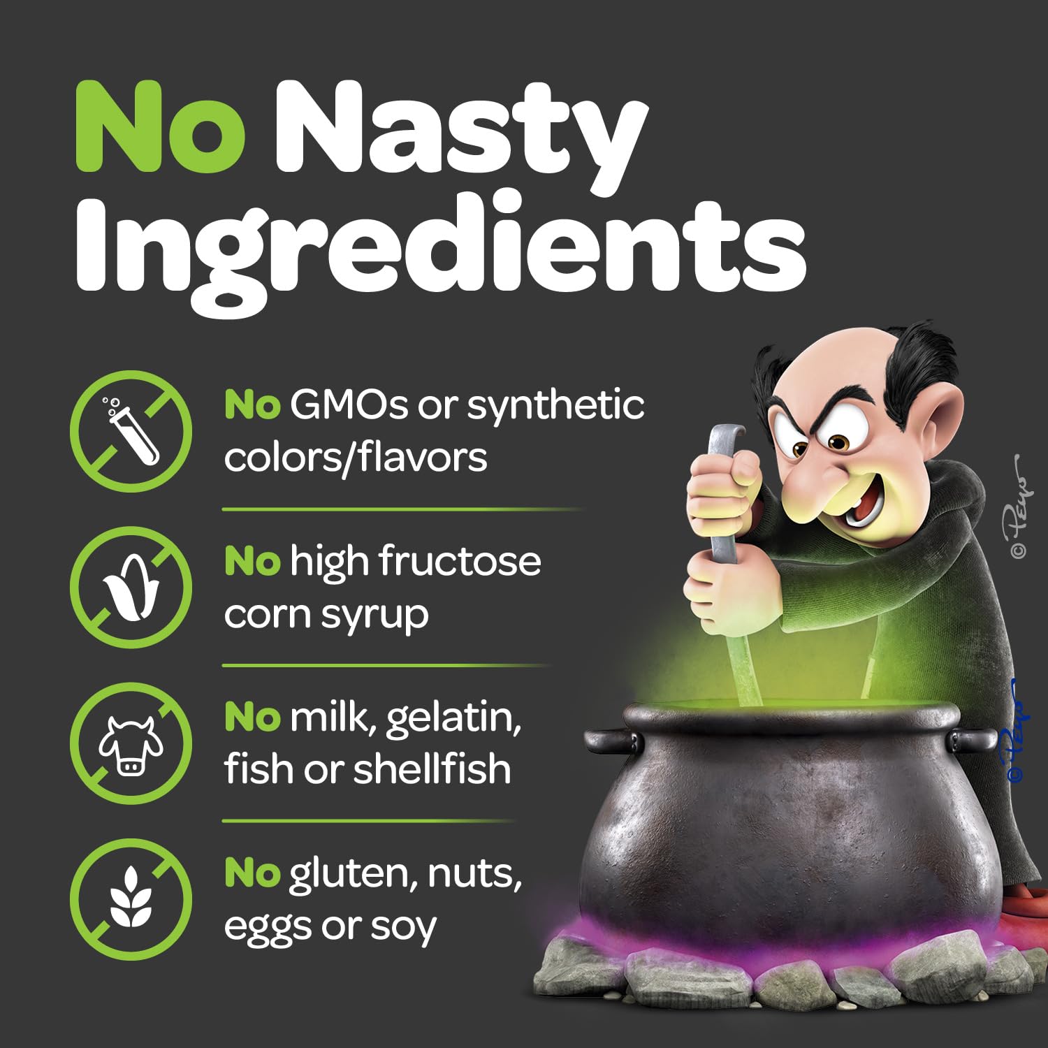 VITABURST packaging highlights non-GMO and no artificial flavors.