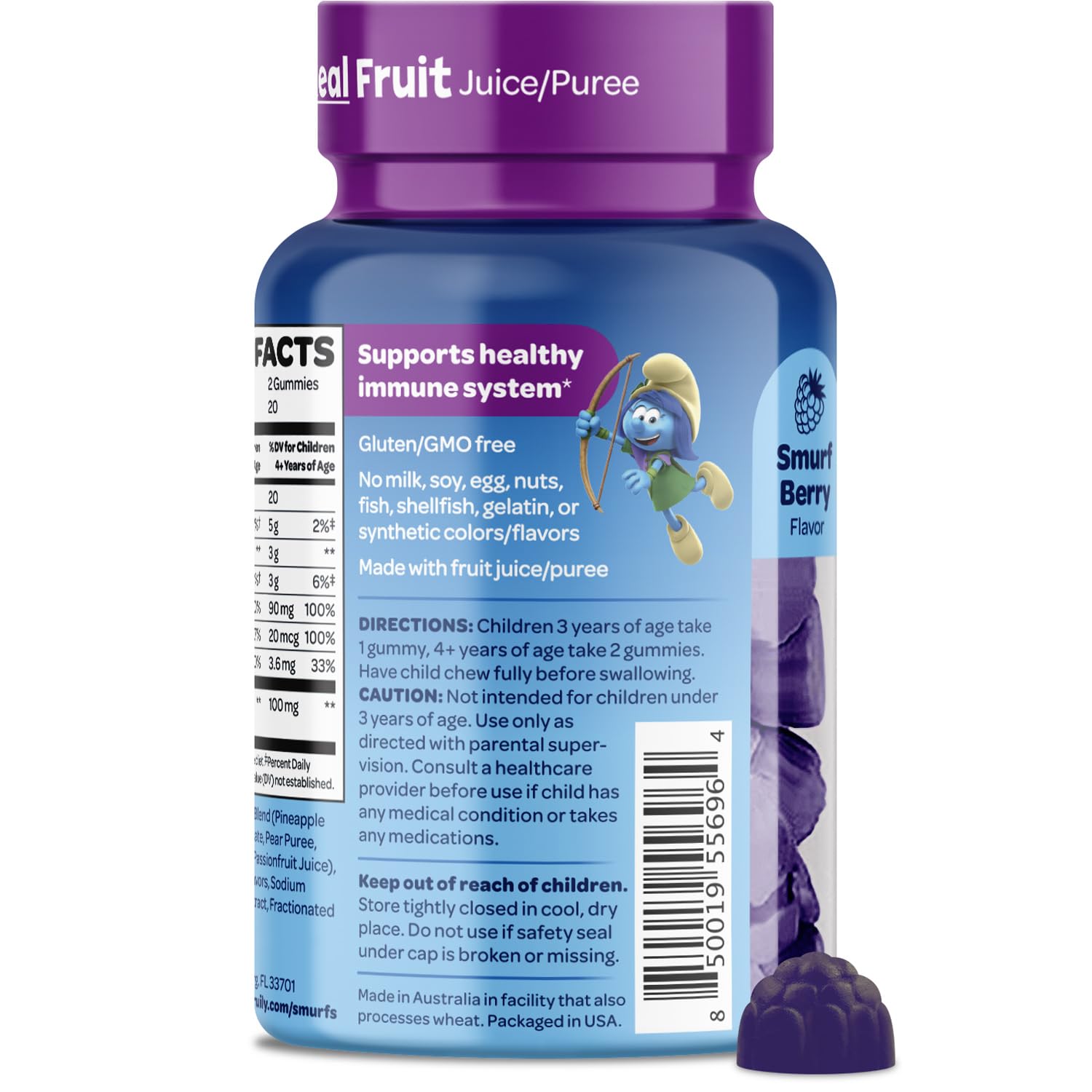 VITABURST Smurfs Kids Immune Gummies easy daily chew for kids