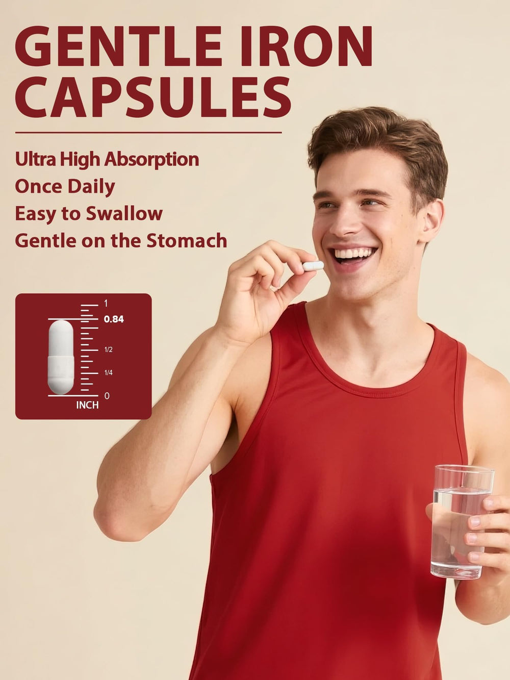 Capsule pouring into hand illustrating convenient daily routine with Vitacook