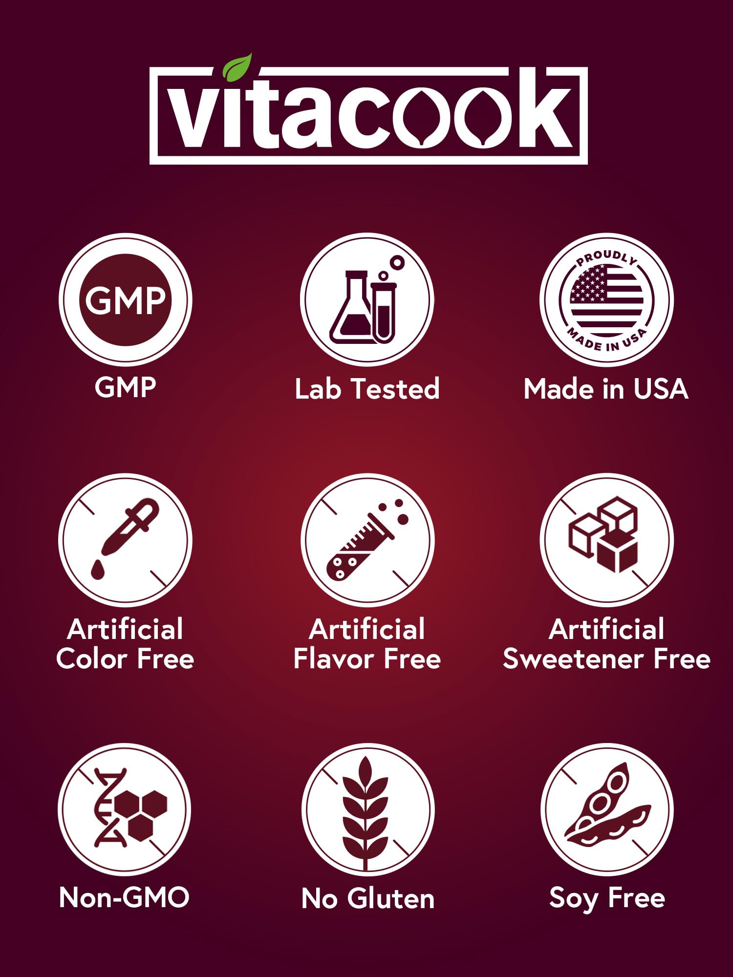 One Vitacook daily tablet in hand illustrates simple daily routine