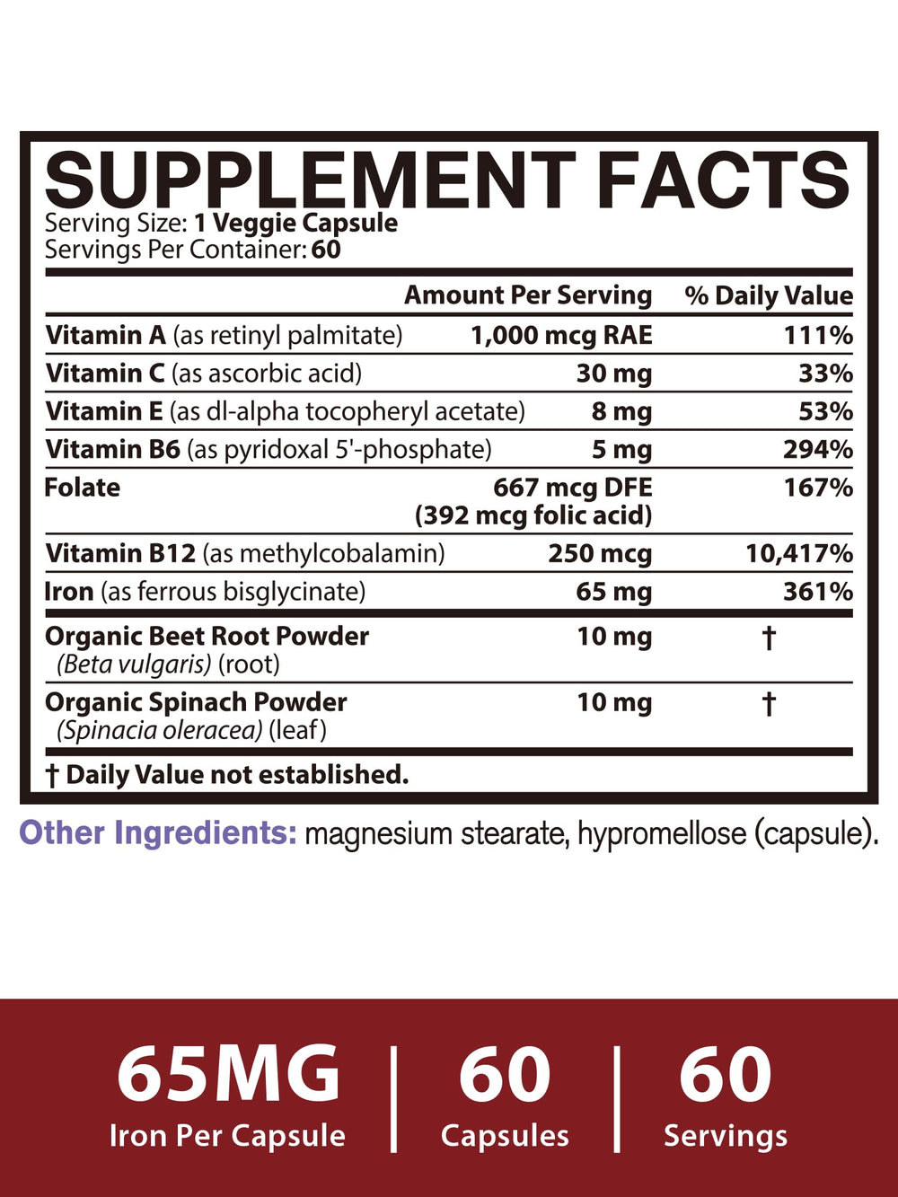 Vitacook vitamins A C E B6 B12 and Folate blend for balanced nutrition