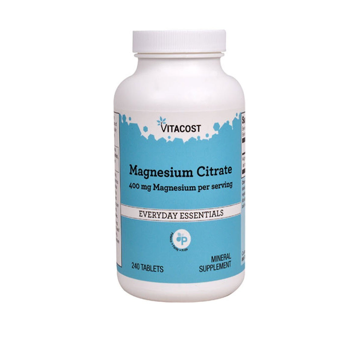 Vitacost Magnesium Citrate 400 mg bottle front showing label for daily mineral support