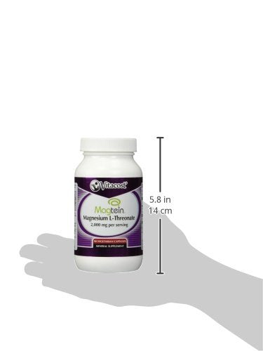 Vitacost Magtein label view shows patented Magtein formula on packaging