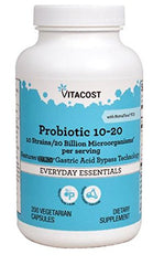 Vitacost Probiotic 10-20 bottle with 20B CFU and 10 strains for gut balance