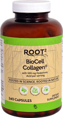 Vitacost ROOT2 BioCell Collagen bottle with HA supports joints and skin health