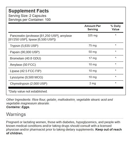 Vitacost Synergy Mega Digestive Enzymes capsules on a table, aiding meal-time digestion.