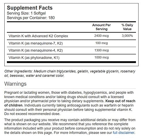 Vitacost Ultra Vitamin K softgels ready for daily use, supporting bone and arterial health.