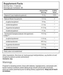 Vitacost Vitamin E & Tocotrienol Complex capsules pour promoting easy daily supplementation