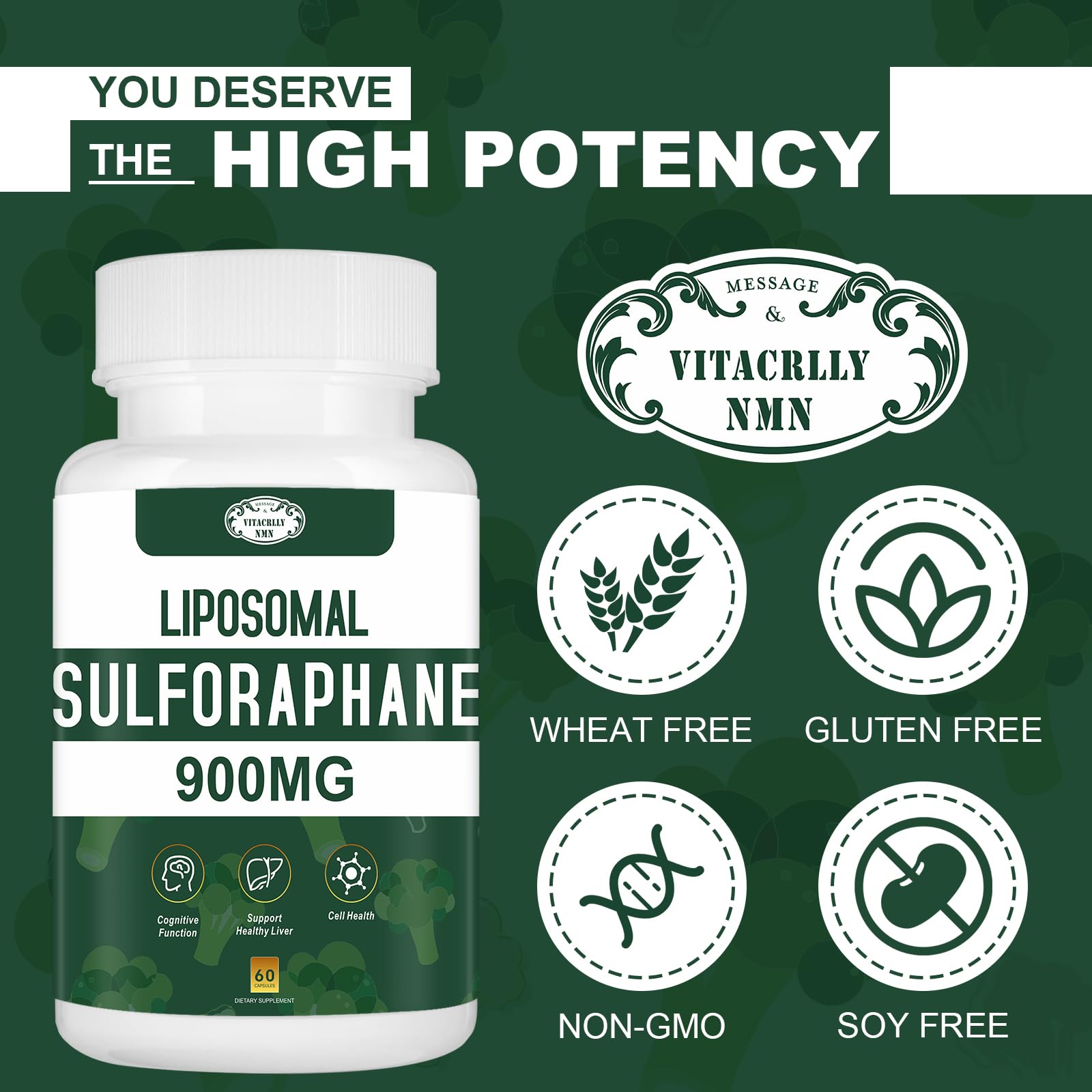 VITACRLLYNMN vegan supplement capsules emphasize a clean, plant-based format.