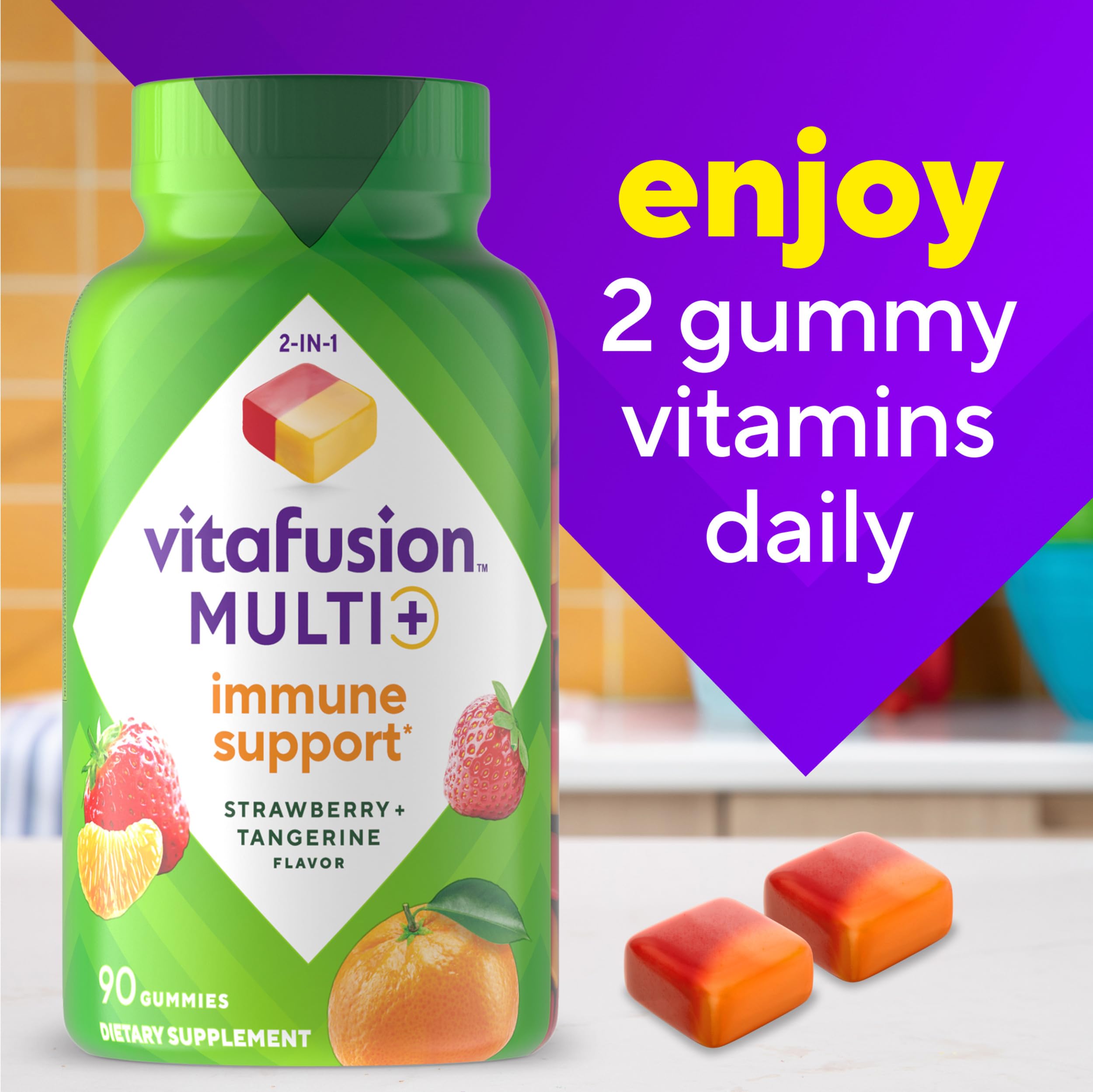 90-count Vitafusion bottle offers a 45-day supply