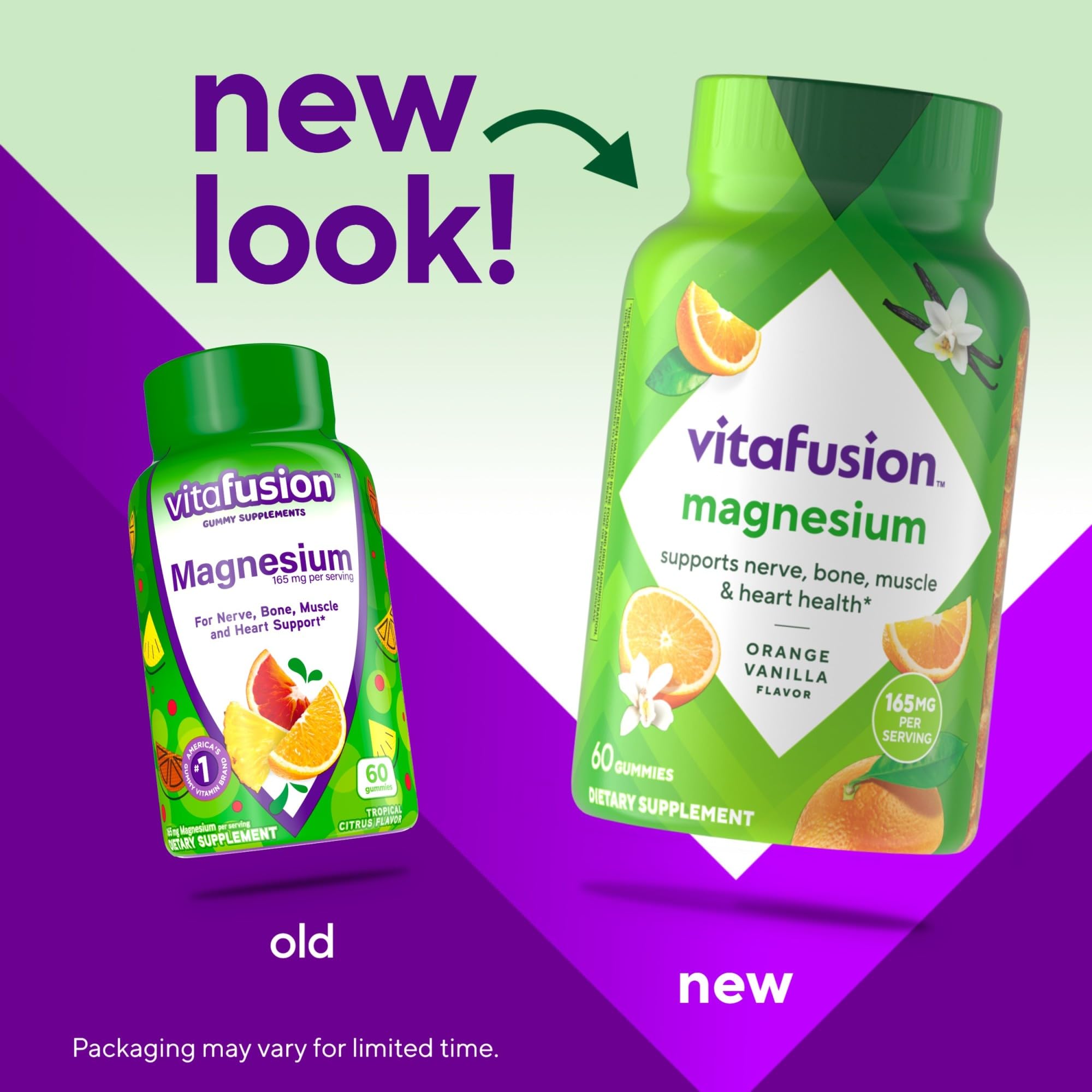 Vitafusion Magnesium Gummy Tropical Gummies showcasing chewy texture and flavor.
